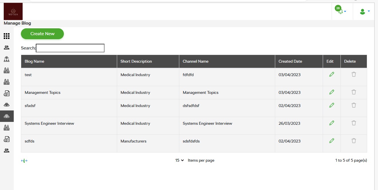 Manage Blog