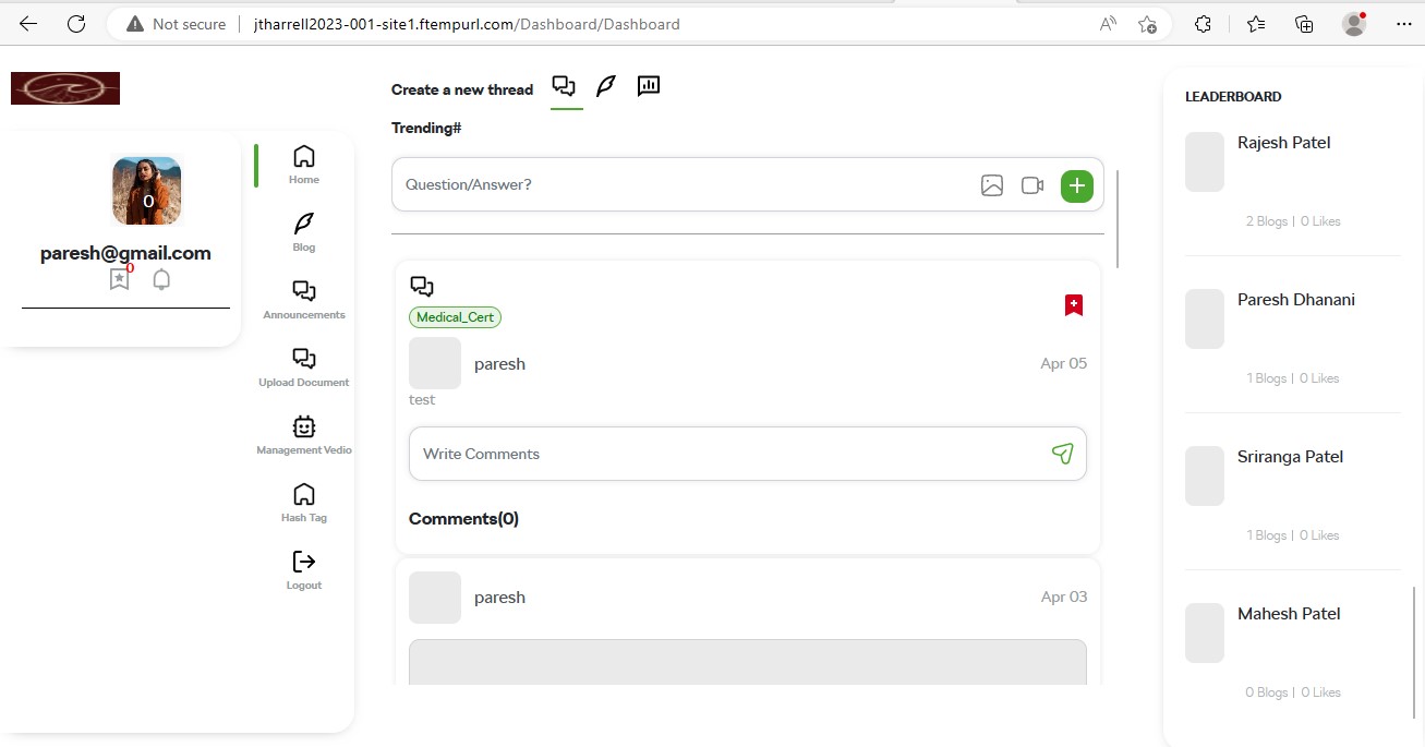 MDSE Dashboard