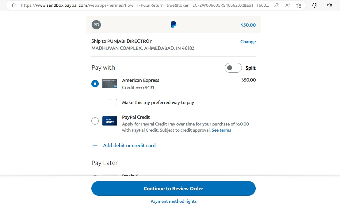 Payment